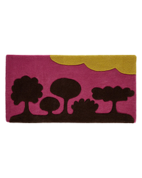 Island Family Sunset wool area rug by Angela Adams in warm sunset brown