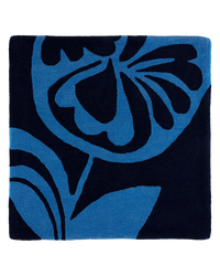 Posey Bluebird wool area rug by Angela Adams in cheerful bluebird blue