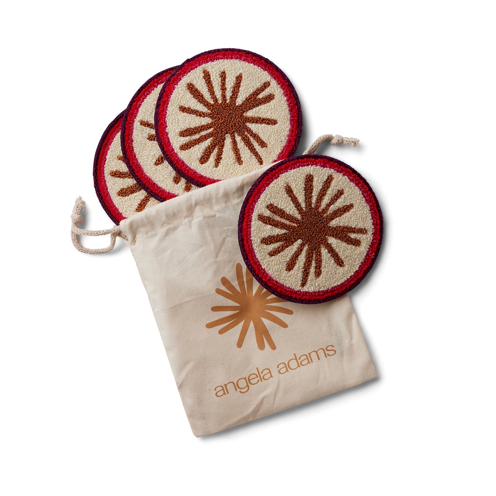 Urchin Mug Rug - Set of 4