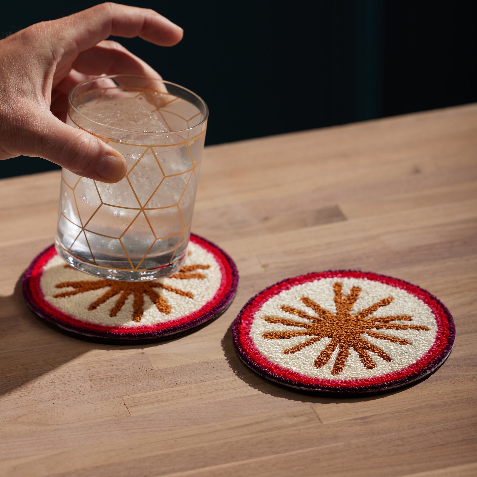 Urchin Mug Rug - Set of 4
