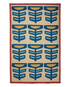 Pterapod Atlantic wool area rug by Angela Adams in deep Atlantic blue