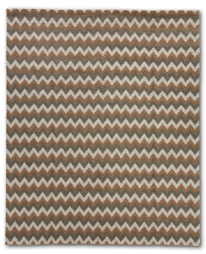 Wyatt Natural woven wool area rug by Angela Adams in warm natural neutral