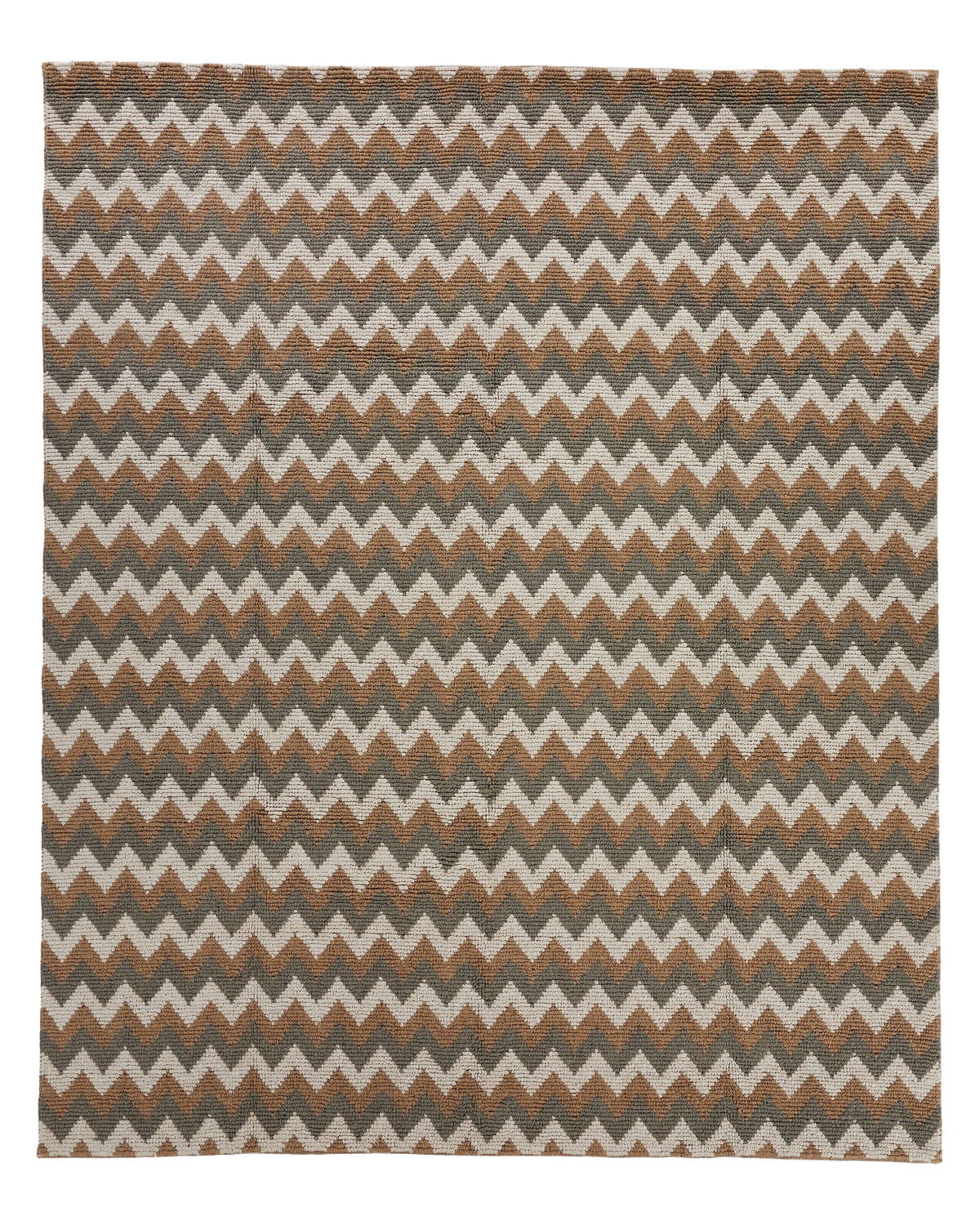 Wyatt Natural woven wool area rug by Angela Adams in warm natural neutral