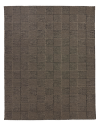 Frankie Onyx wool area rug by Angela Adams in sophisticated onyx gray