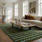 Buzz Emerald wool area rug by Angela Adams in rich emerald green