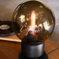 Albi 12" Globe Lamp - Ebony Walnut