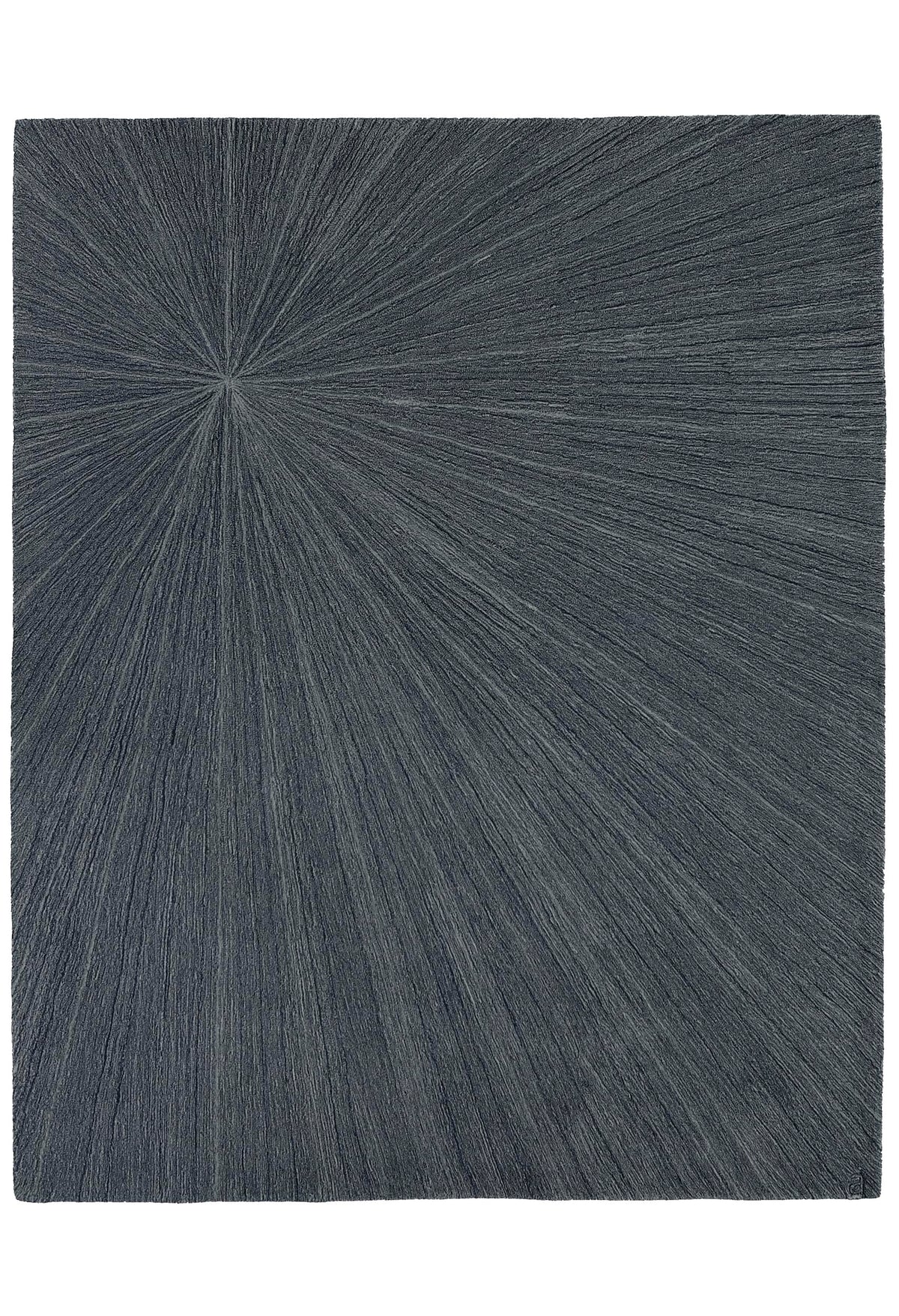 Grace Graphite wool area rug by Angela Adams in cool graphite gray