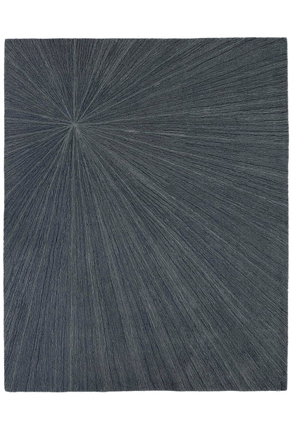 Grace Graphite wool area rug by Angela Adams in cool graphite gray