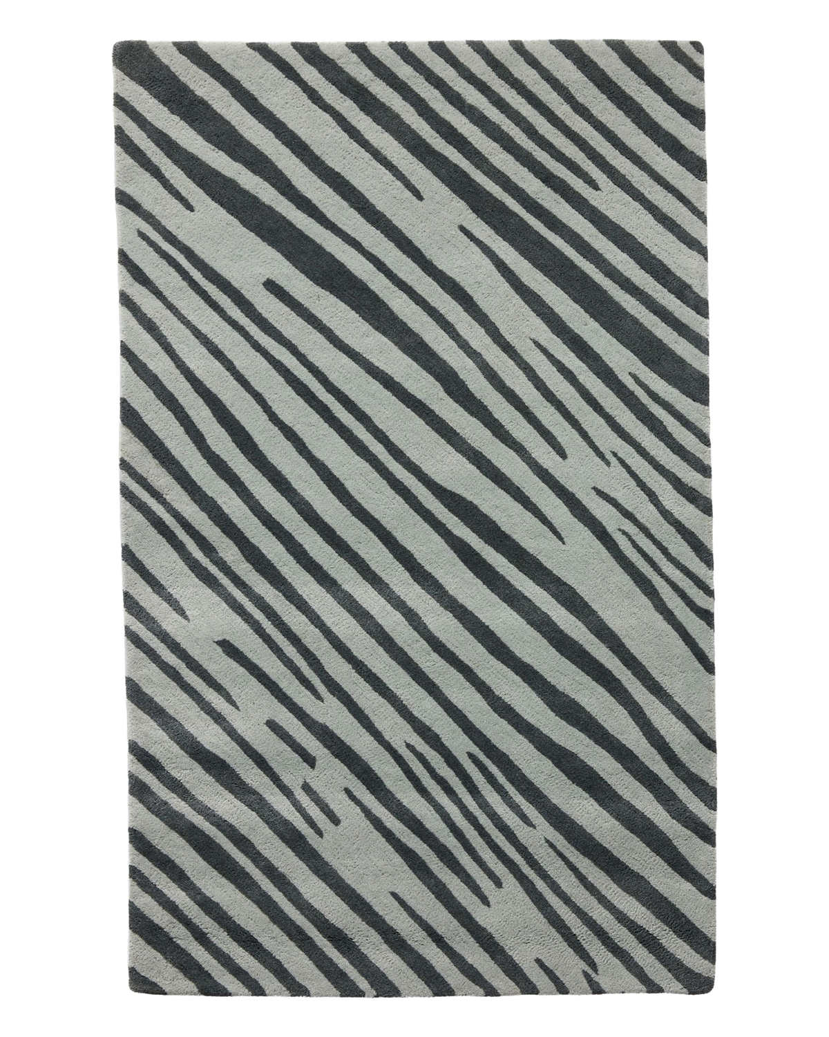 Spacewave Grey wool area rug by Angela Adams in cool, contemporary grey