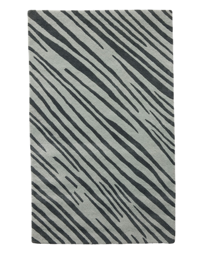 Spacewave Grey wool area rug by Angela Adams in cool, contemporary grey