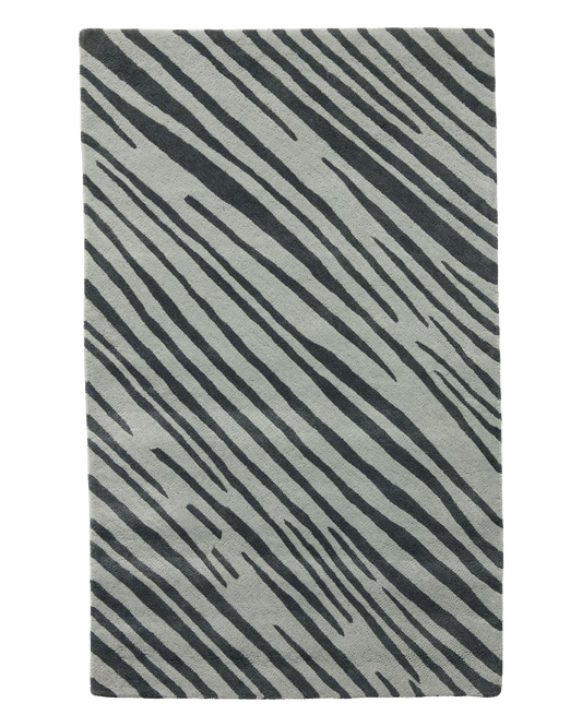 Spacewave Grey wool area rug by Angela Adams in cool, contemporary grey