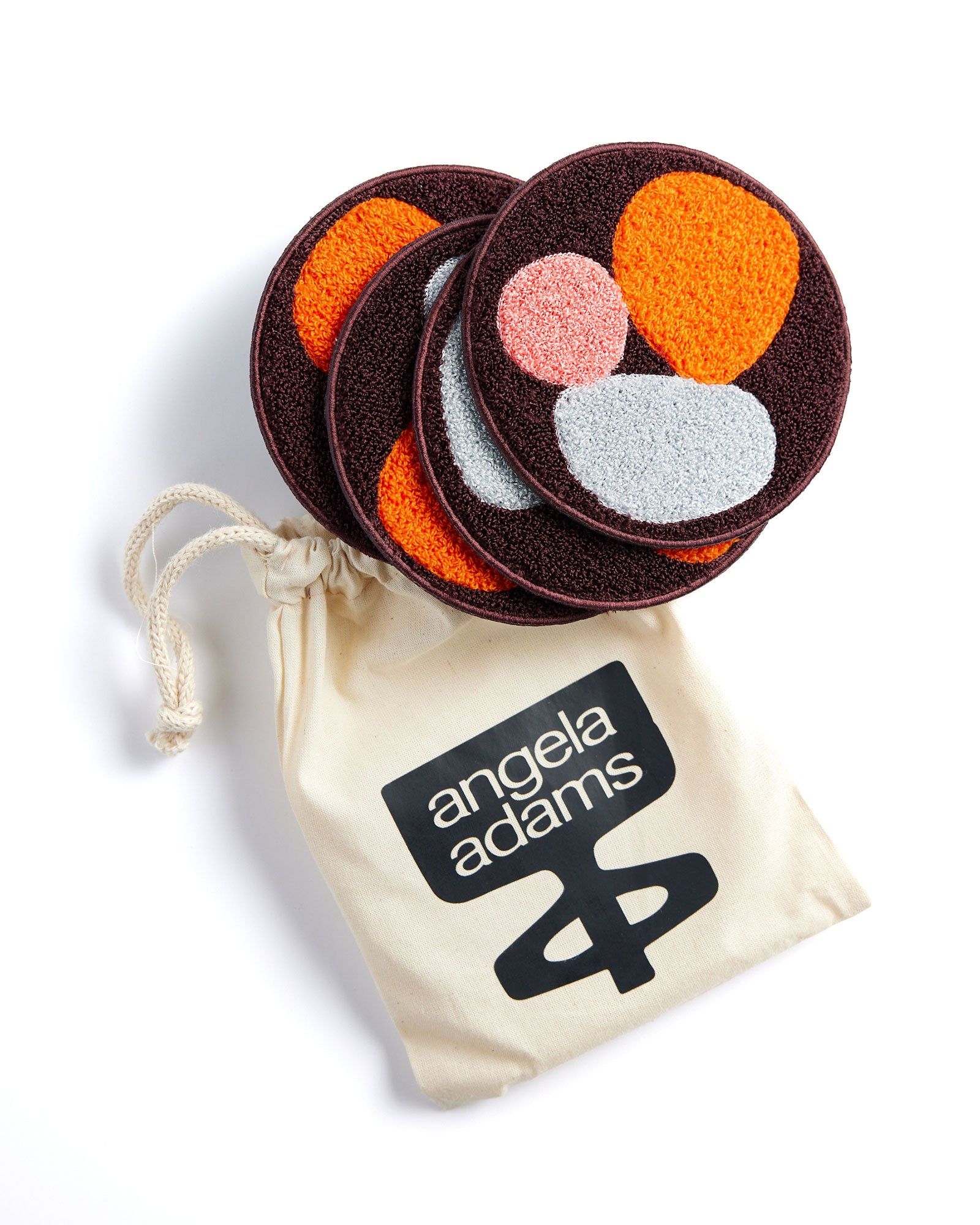 Three Stones Rust Mug Rug - Set of 4
