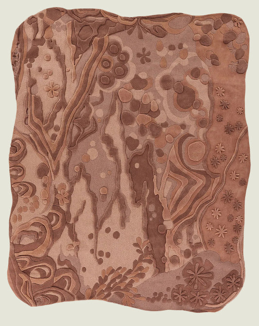 Eden Dove wool area rug by Angela Adams in soft dove purple