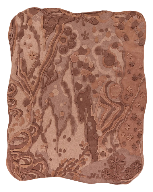 Eden Dove wool area rug by Angela Adams in soft dove purple