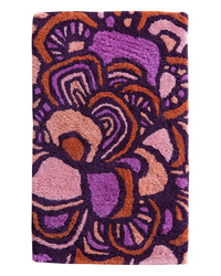 Maeve Tulip wool area rug by Angela Adams in blooming tulip purple
