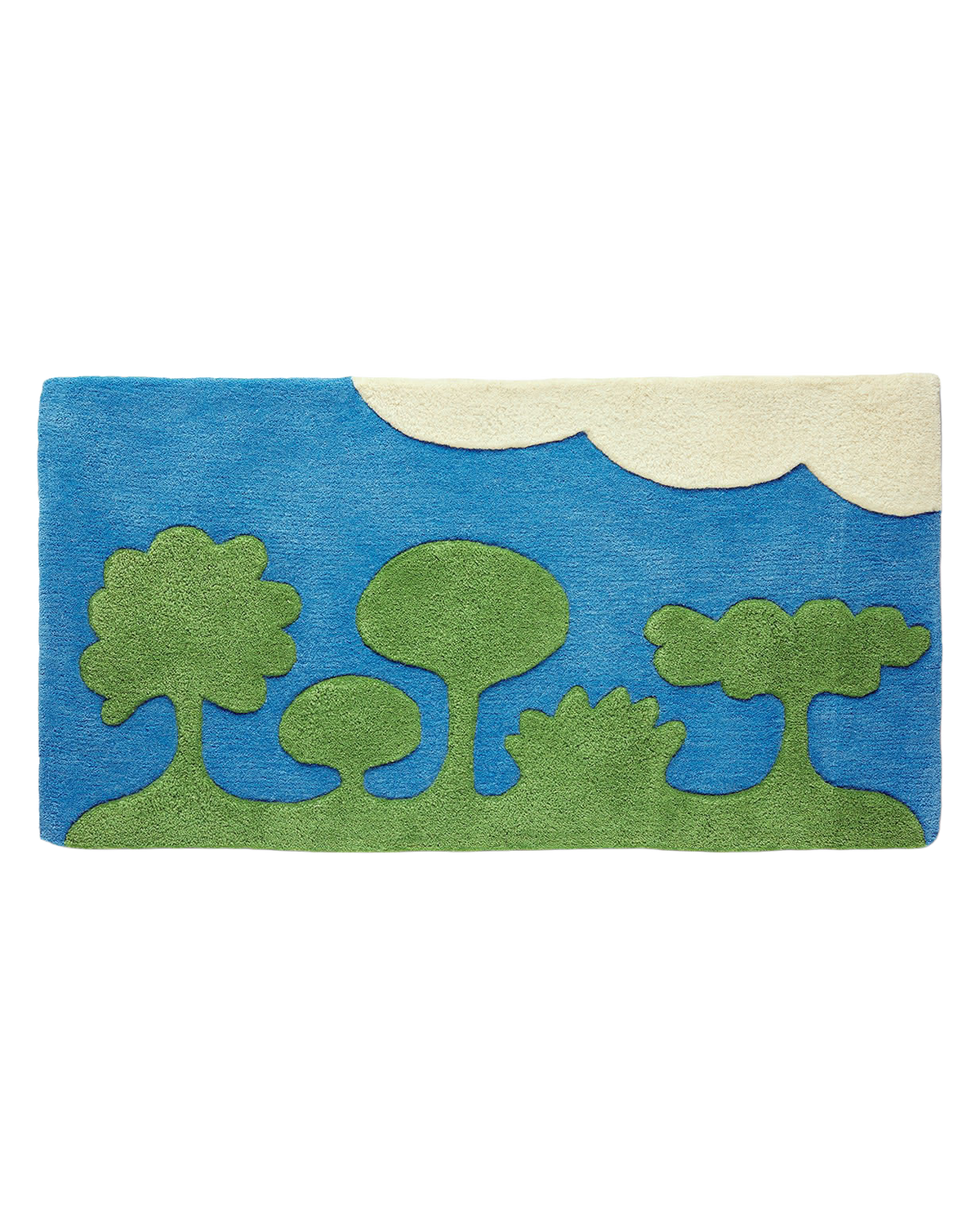 Island Family Summer wool area rug by Angela Adams in vibrant summer green