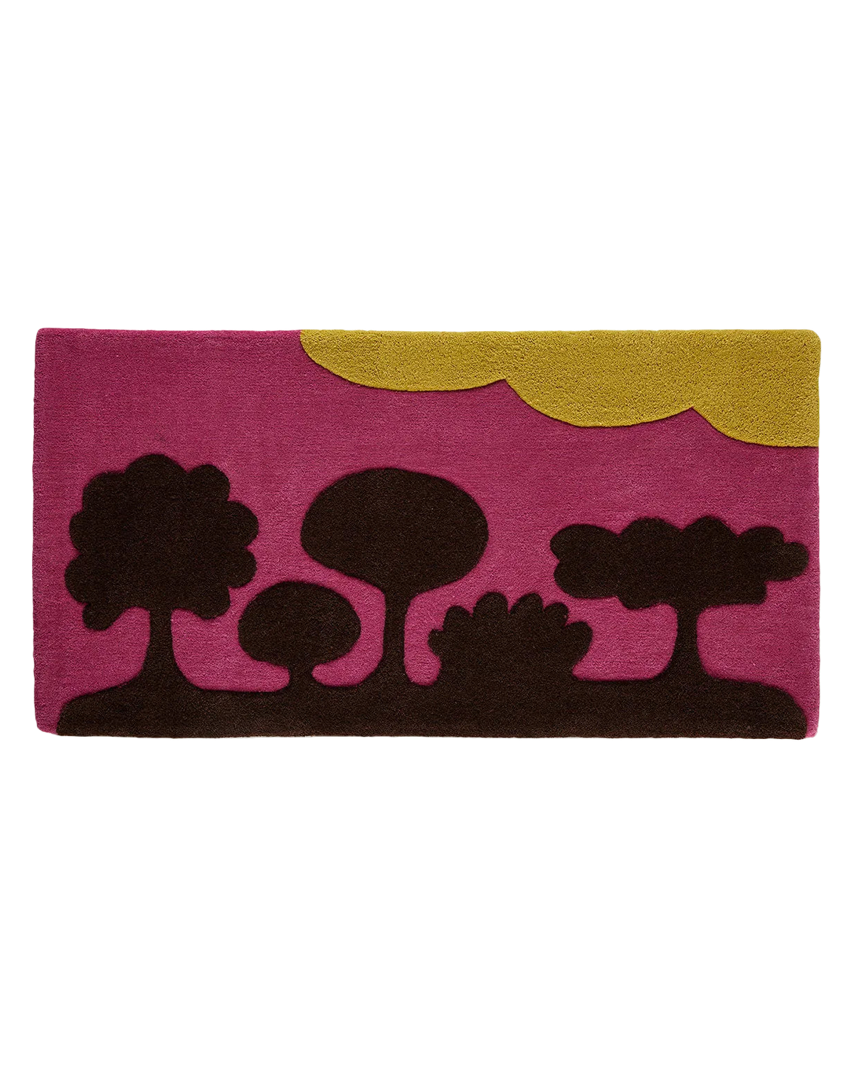 Island Family Sunset wool area rug by Angela Adams in warm sunset brown