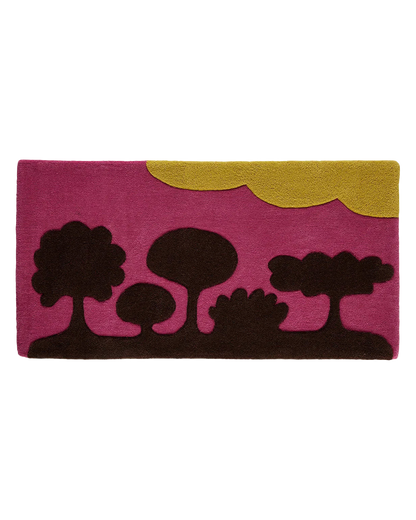Island Family Sunset wool area rug by Angela Adams in warm sunset brown