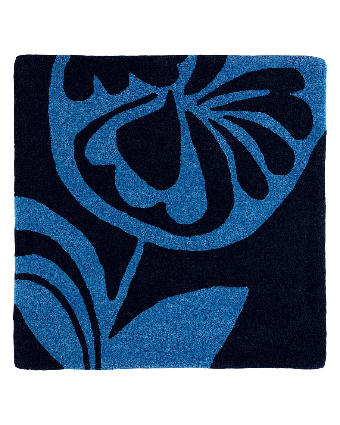 Posey Bluebird wool area rug by Angela Adams in cheerful bluebird blue