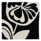 Posey Noir wool area rug by Angela Adams in graphic noir black