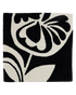 Posey Noir wool area rug by Angela Adams in graphic noir black