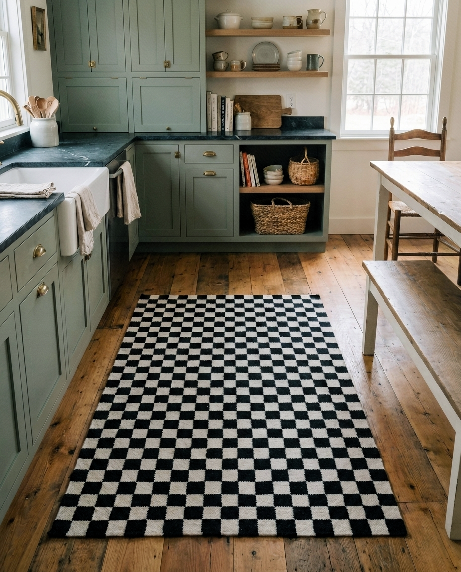 Creedence Cotton Fields wool area rug by Angela Adams in warm cotton-field neutral