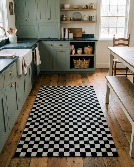 Creedence Cotton Fields wool area rug by Angela Adams in warm cotton-field neutral