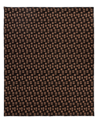 Sadie Espresso woven wool area rug by Angela Adams in rich espresso brown
