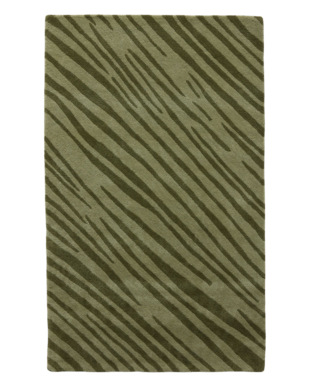 Spacewave Sage wool area rug by Angela Adams in organic sage green