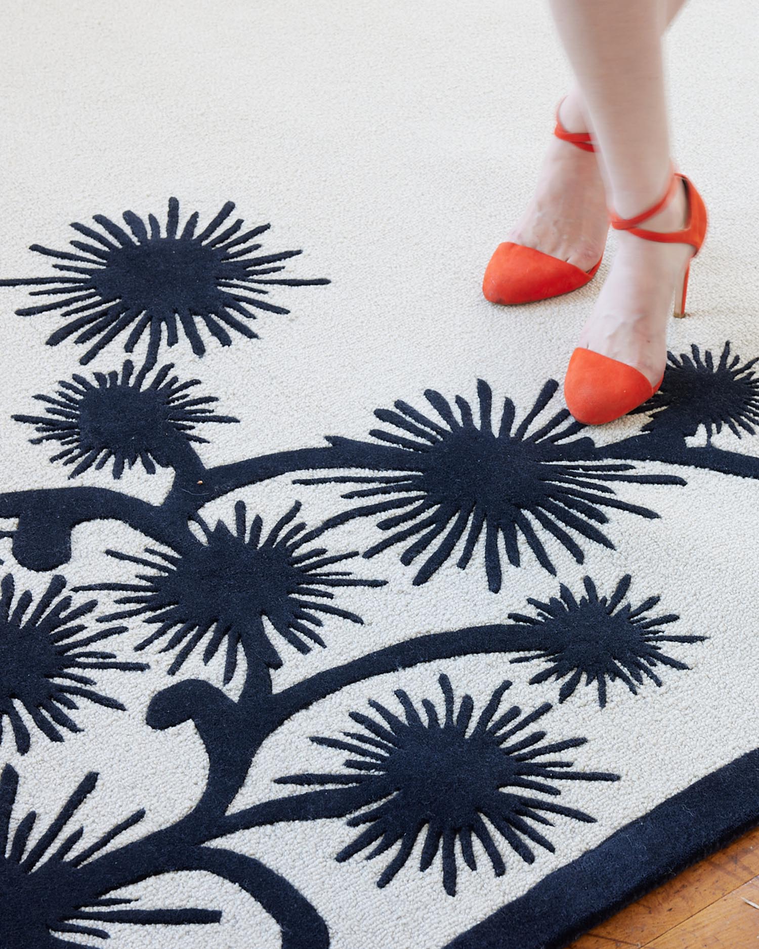 angela adams Pine Tree Snow rug contemporary modern