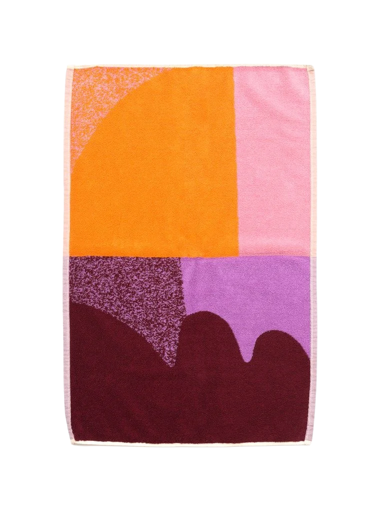 A multi-colored Bath Towel by Alex Proba in color way 03.
