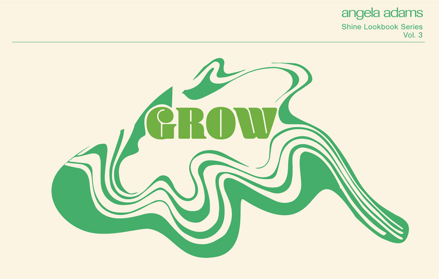 the cover of the Grow look book in green