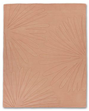 A modern area rug in pink called Daisies Petal